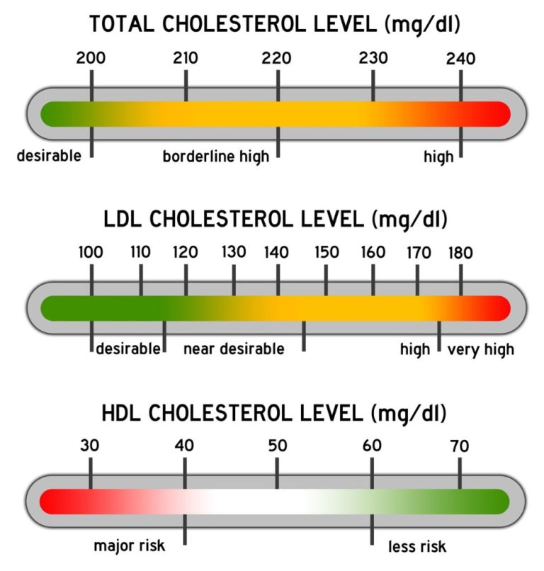 cholesterol triglycerides normal range